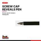 Teng Tools 585MP Telescoping Magnetic Pickup Tool and Pen, screw cap to reveal a handy pen