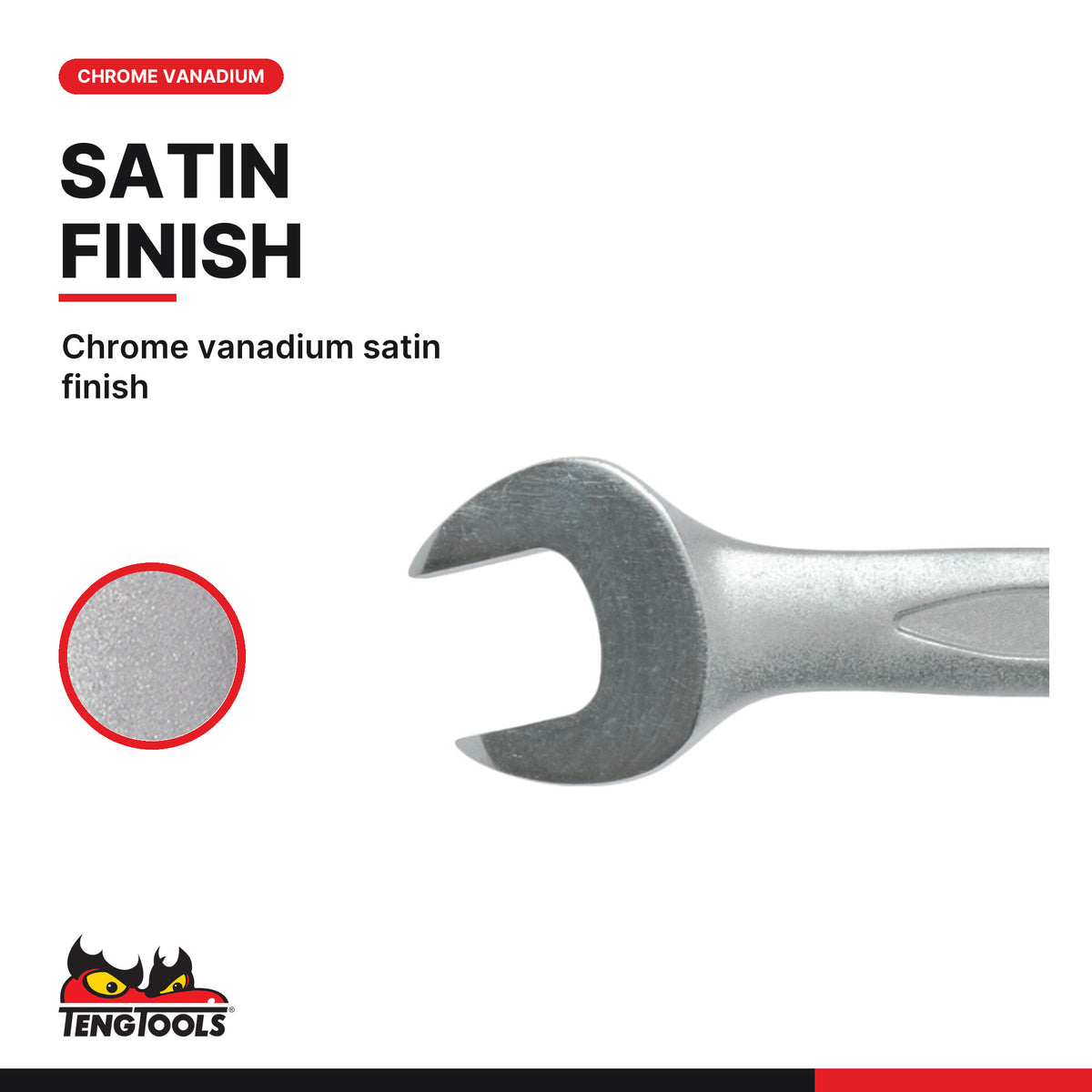 Teng Tools 600508R Metric Ratcheting Combination Wrench 8-32 mm, chrome vanadium satin finish