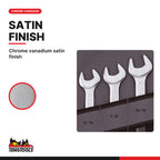 Teng Tools 6507AF Combination Spanner Set 13/16"-1 1/4" Tool Roll 7, chrome vanadium satin finish