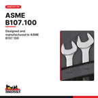 Teng Tools 6507JAF Combination Spanner Set 1 5/16"-1 7/8" Tool Roll 7, designed and manufactured to ASME B107.100