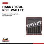 Teng Tools 6507JMM Combination Spanner Set 33-50 mm Tool Roll 7 Pieces, supplied in a handy tool roll style wallet
