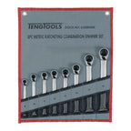 Teng Tools 6508RMM Ratcheting Combination Spanner Set R Tool Roll 8 on a white background