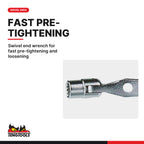 Teng Tools 651011 Double Flex Wrench Metric 10 × 11 mm, swivel end wrench for fast pre-tightening and loosening