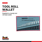 Teng Tools 6517MM Combination Spanner Set 6-22 mm Tool Roll 17 Pieces, supplied in a handy tool roll style wallet
