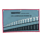 Teng Tools 6517MM Combination Spanner Set 6-22 mm Tool Roll 17 Pieces on a white background