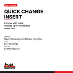 Teng Tools 690510 Open Ended Insert Spanner 10–19mm, for use with quick change open end torque wrenches