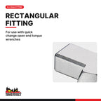 Teng Tools 690712 Ring Ended Insert Spanner 9 x 12mm, 12mm, for use with quick change open end torque wrenches