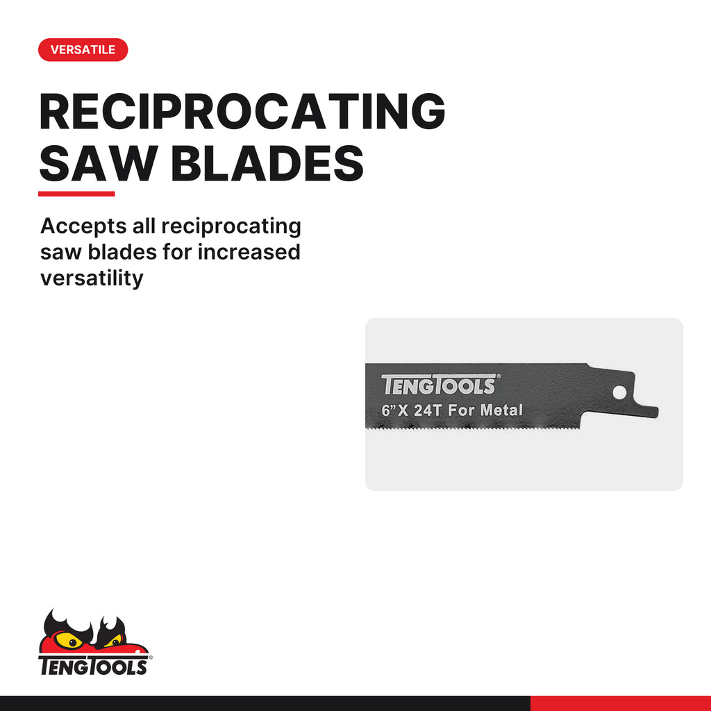 Teng Tools 703A 150 mm Folding Saw, accepts all reciprocating saw blades for increased versatility