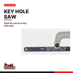 Teng Tools 704 Hacksaw Holder With 12 Inch Blade and Key Hole Saw, ideal for use as a key hole saw