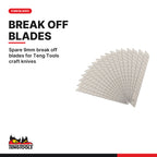 Teng Tools 710A-100 9 mm Replacement Blades for Snap Off Utility Knife, spare 9mm break off blades for Teng Tools craft