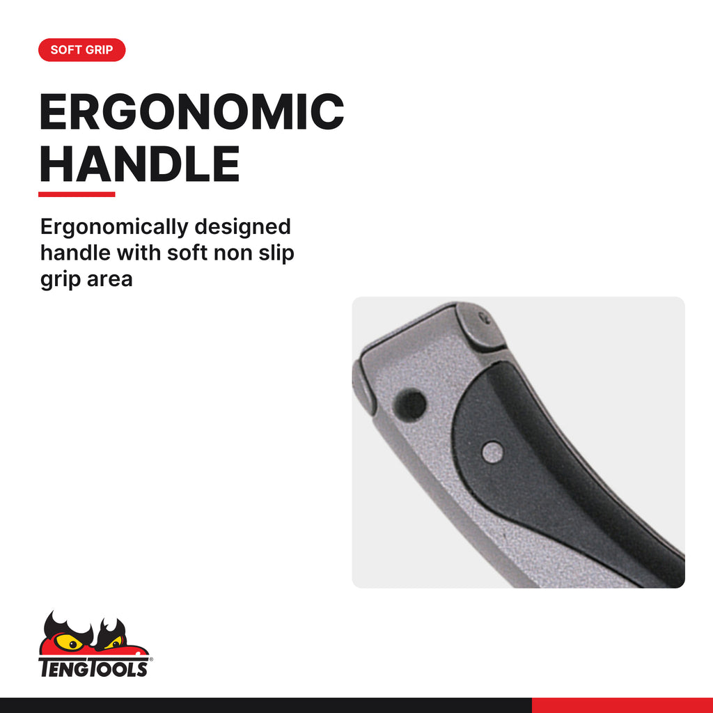 Teng Tools 710N Quick Action Utility Knife, ergonomically designed handle with soft non slip grip area