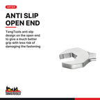 Teng Tools 8512MM Combination Spanner Set Anti Slip Tool Roll 12 Pieces, tengTools anti slip design on the open end to give