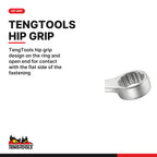 Teng Tools 8512MM Combination Spanner Set Anti Slip Tool Roll 12 Pieces, tengTools hip grip design on the ring and open end
