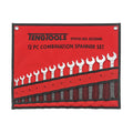 Teng Tools 8512MM Combination Spanner Set Anti Slip Tool Roll 12 Pieces on a white background