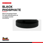 Teng Tools 910086 1 Inch Female: 3/4 Inch Drive Male Adaptor, black phosphate finish for easy identification as an impact