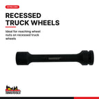 Teng Tools 910732 1 in Drive 32 mm 6 Point Extra Long Deep Impact Socket, ideal for reaching wheel nuts on recessed truck whe