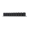 Teng Tools 9121 1/2" Impact Socket Clip Rail Set ANSI 10 Pieces on a white background