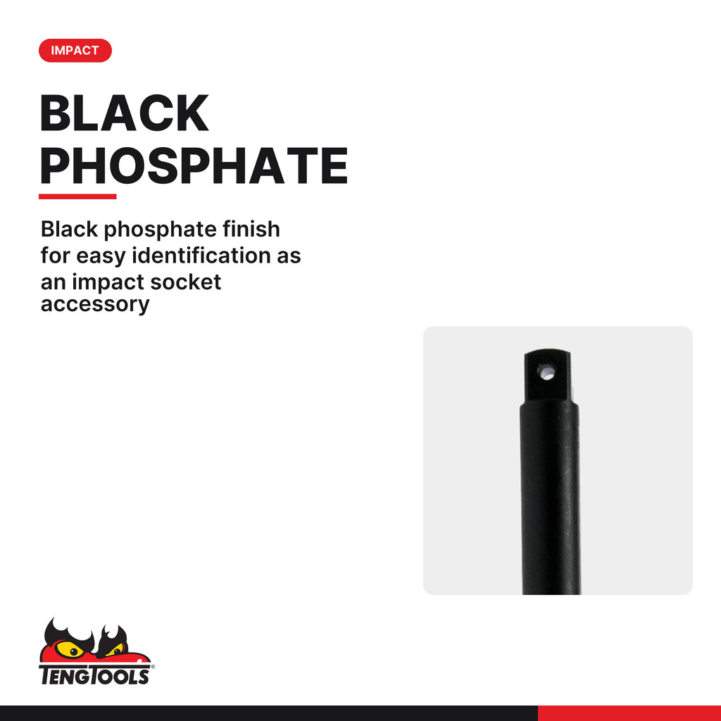 Teng Tools 920023AN 1/2 Inch Drive 10 Inch ANSI Chrome Molybdenum, black phosphate finish for easy identification as an