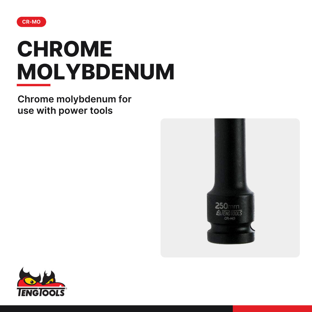 Teng Tools 920023AN 1/2 Inch Drive 10 Inch ANSI Chrome Molybdenum, chrome molybdenum for use with power tools