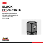 Teng Tools 920030AN 1/2 Inch Drive ANSI Chrome Molybdenum Impact, black phosphate finish for easy identification as an