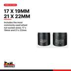 Teng Tools 9203N1 1/2 Drive Double Ended Impact Socket Set, includes the most commonly used wheel nut socket sizes: 17 x