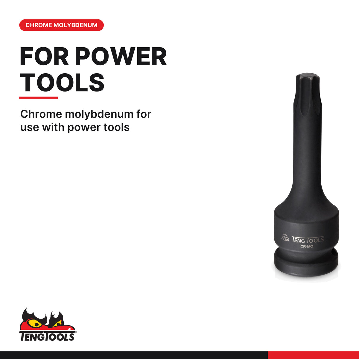 Teng Tools 921245TX-C 1/2 Inch Drive Torx Impact Bit Socket, chrome molybdenum for use with power tools