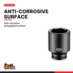 Teng Tools 940654-C 3/4″ deep impact socket DIN metric 54 mm, anti-corrosive phosphated surface
