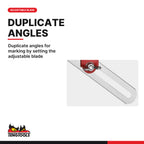Teng Tools AB200 200 mm Adjustable Sliding T-Bevel Gauge, duplicate angles for marking by setting the adjustable blade