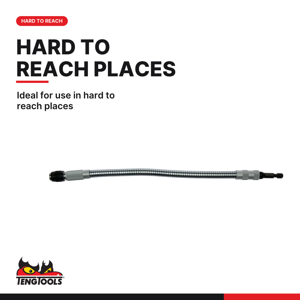 Teng Tools ACC300CBH01 1/4 Inch Hex Flexible Bit Holder, ideal for use in hard to reach places