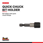 Teng Tools ACC50CBH01 1/4 Inch Hex Drive Quick Chuck Bit Holder, bit holders with quick chuck fittings