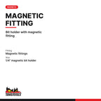 Teng Tools ACC50MBH01 1/4 Inch Hex Shank Magnetic Bit Holder 50-70mm, bit holder with magnetic fitting