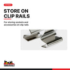 Teng Tools ALU12 10 x 1/2 Inch Drive Separate Socket Clips, for storing sockets and accessories on clip rails