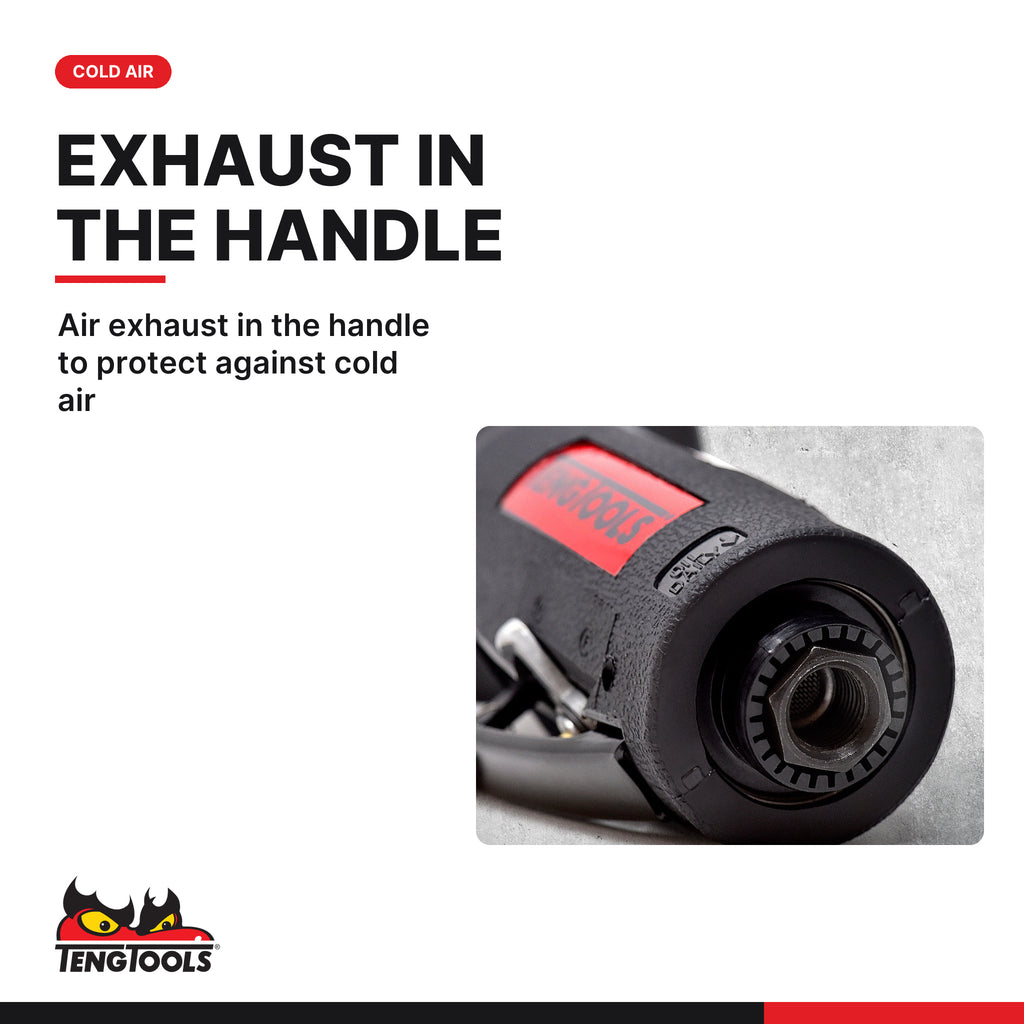 Teng Tools ARC80 Air Cut Off Tool, air exhaust in the handle to protect against cold air