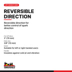 Teng Tools ARC80 Air Cut Off Tool, reversible direction for better control of spark direction
