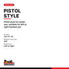 Teng Tools ARD10 10-13 mm Pistol-Grip Pneumatic Air Drill, pistol style for easier use, suitable for left or right handed use