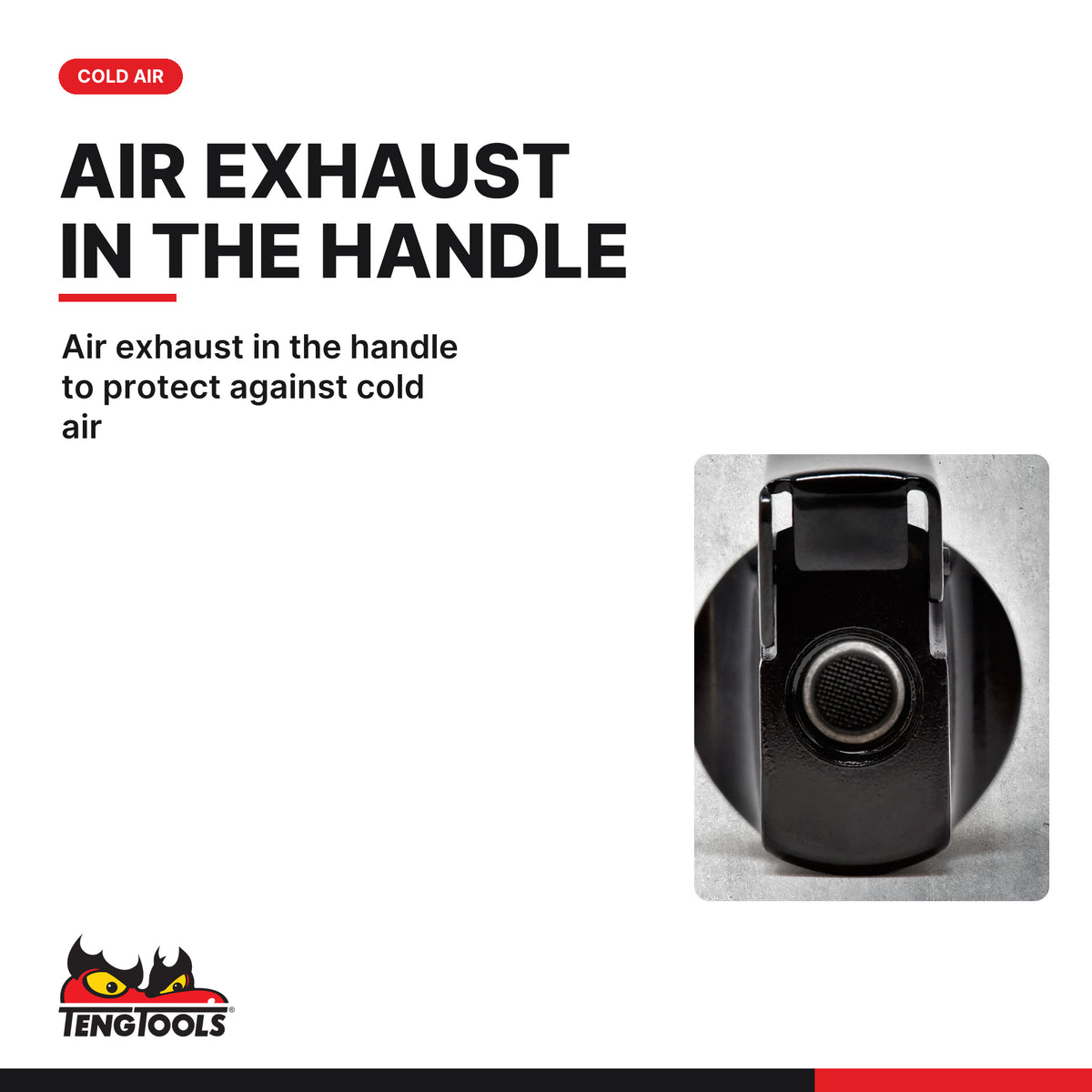 Teng Tools ARN12 12 Needle Air Needle Scaler, air exhaust in the handle to protect against cold air