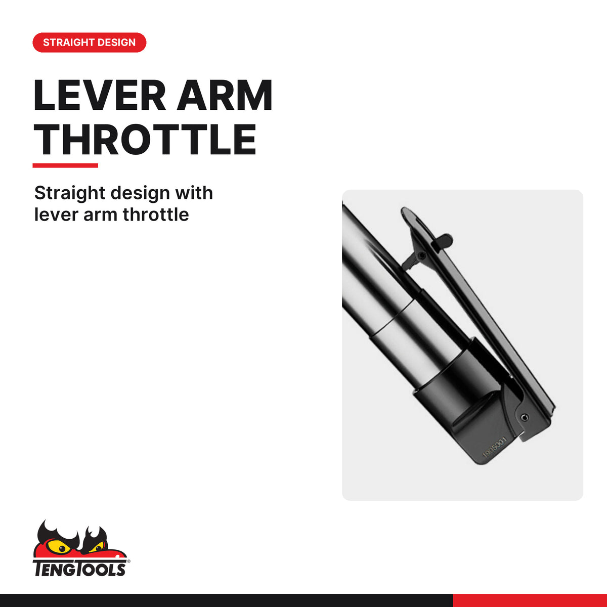 Teng Tools ARN12 12 Needle Air Needle Scaler, straight design with lever arm throttle