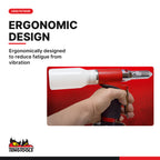Teng Tools ARRG80 Pistol-Grip Pneumatic Rivet Gun Kit-Ready 9000 N, ergonomically designed to reduce fatigue from vibration
