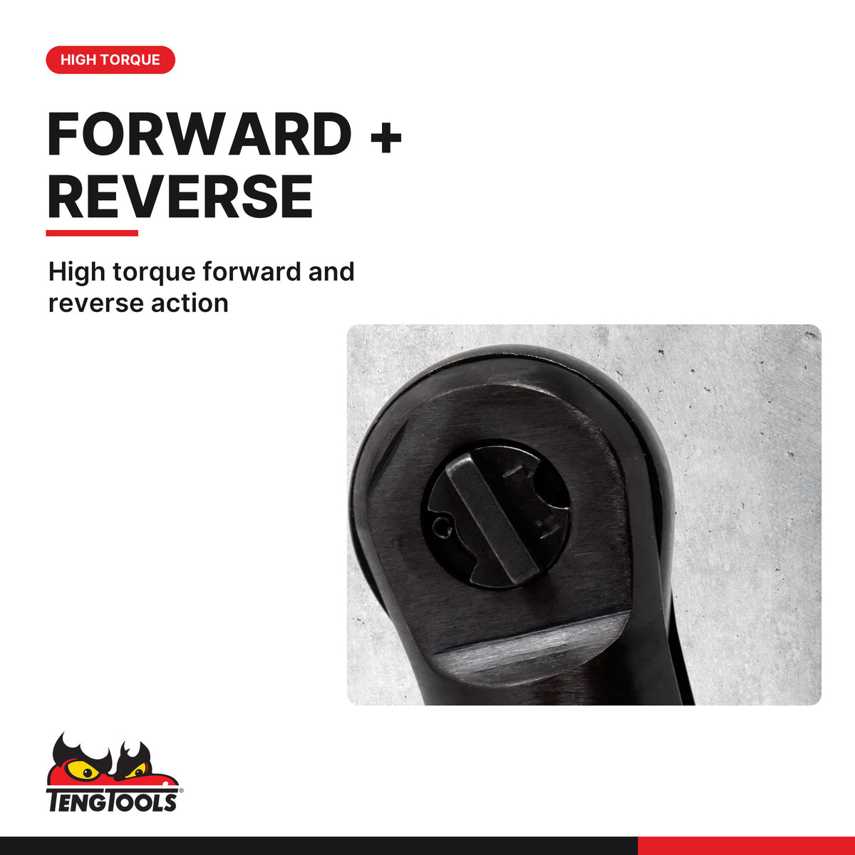 Teng Tools ARRM38 3/8 Inch Drive Pneumatic Ratchet, high torque forward and reverse action