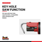 Teng Tools ARS01 Pneumatic Reciprocating Air Saw for Metal Cutting, air saw with key hole saw function, compatible with