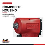 Teng Tools ARWM12M 1/2 Inch Square Drive Reversible High Torque Mini, extra lightweight composite housing