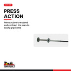 Teng Tools AT135 600 mm Flexible Claw Grabber Pickup Tool, press action to expand and contract the jaws to easily grip items