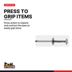 Teng Tools AT135M 600 mm Flexible Mechanic Magnet and Claw Retriever, press action to expand and contract the jaws to easily