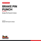 Teng Tools AT170 5.5mm Disc Pad Removal Parallel Pin Punch -AT170, brake Pin Punch 5.5mm