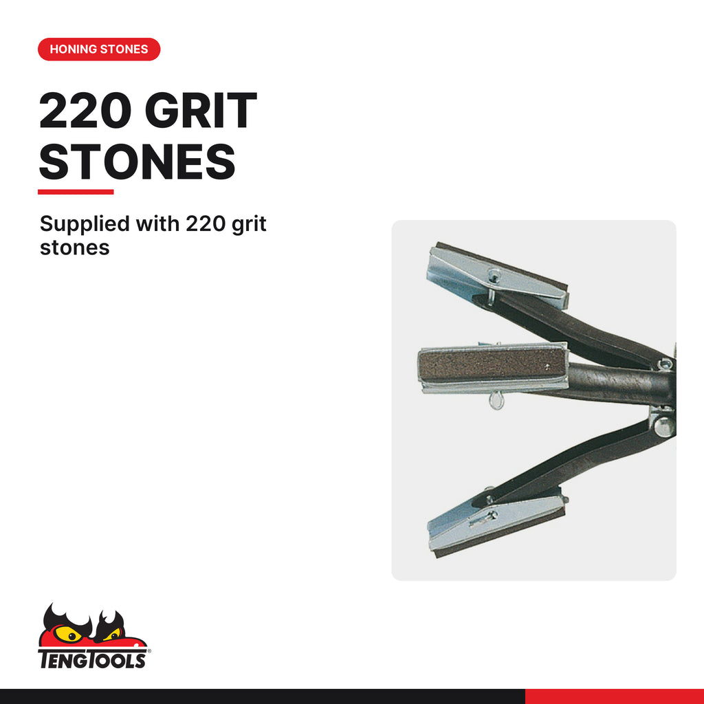 Teng Tools AT180 Adjustable Brake Cylinder Honing Tool 20-68 mm, supplied with 220 grit stones