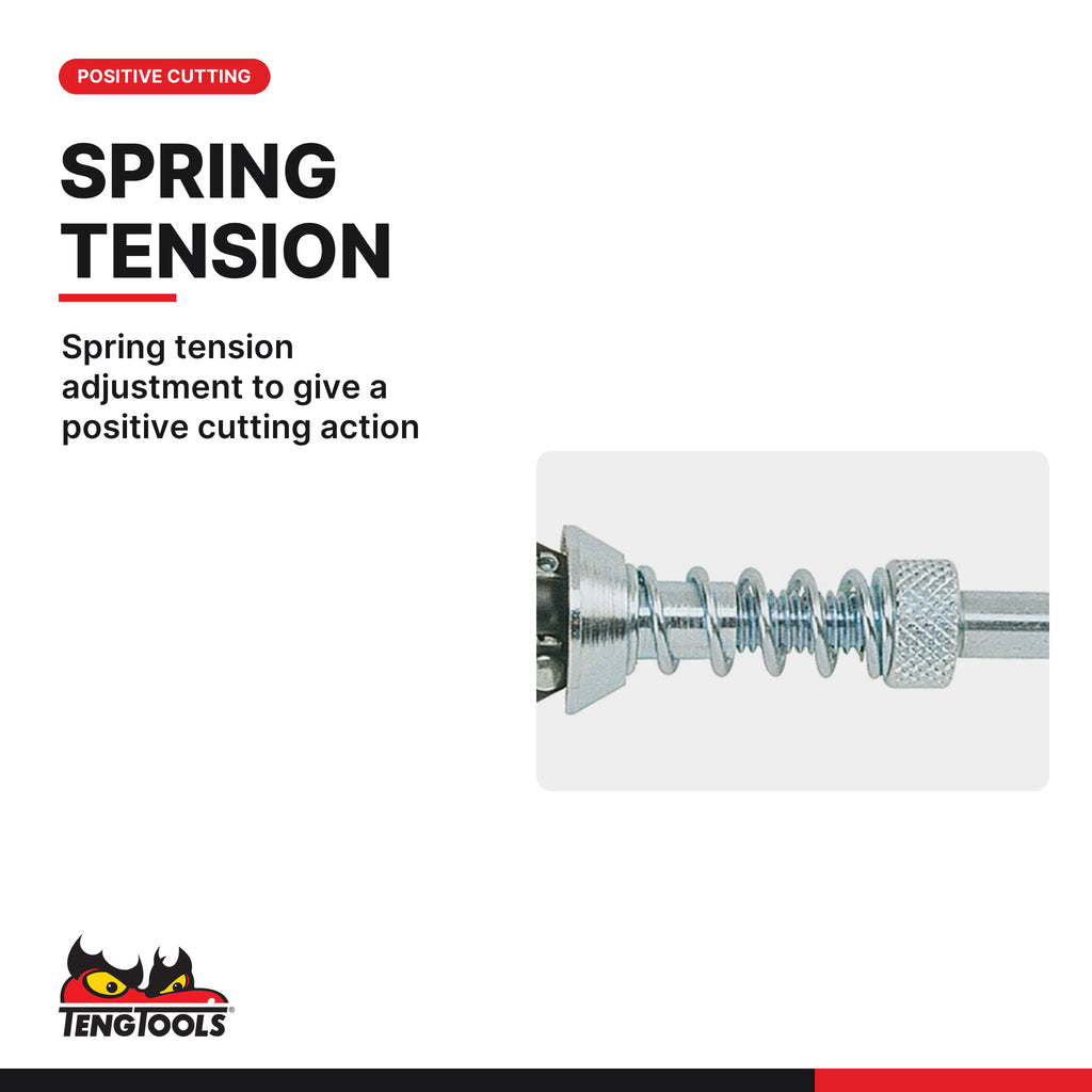 Teng Tools AT180 Adjustable Brake Cylinder Honing Tool 20-68 mm, spring tension adjustment to give a positive cutting action