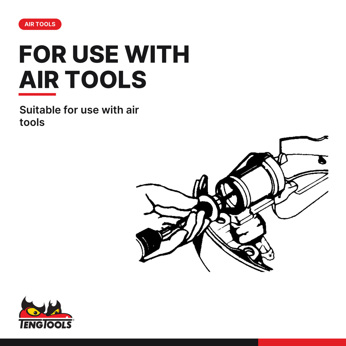 Teng Tools AT180 Adjustable Brake Cylinder Honing Tool 20-68 mm, suitable for use with air tools
