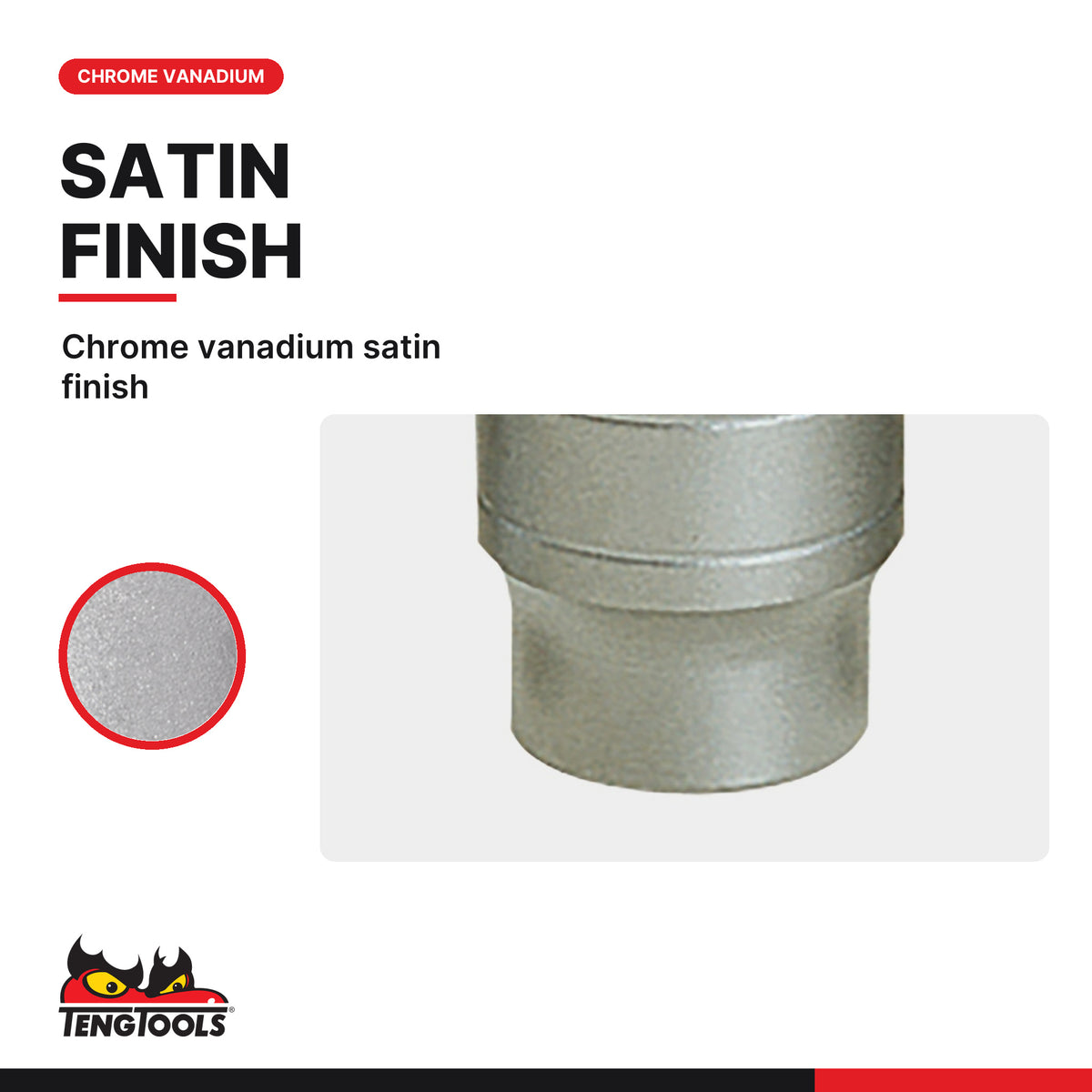 Teng Tools AT360 27 mm Fuel Injector Socket, chrome vanadium satin finish