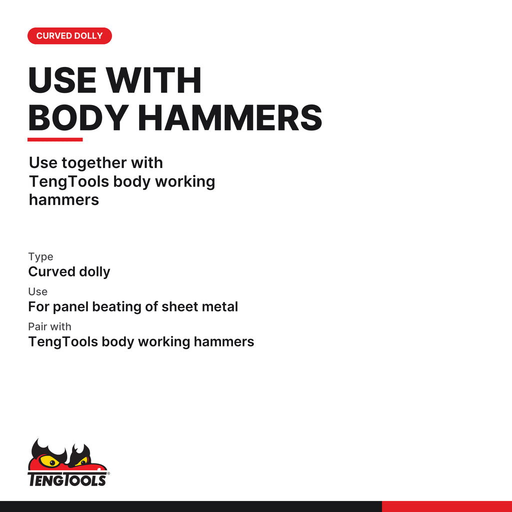 Teng Tools AT415 Curved Auto Body Dolly, use together with TengTools body working hammers