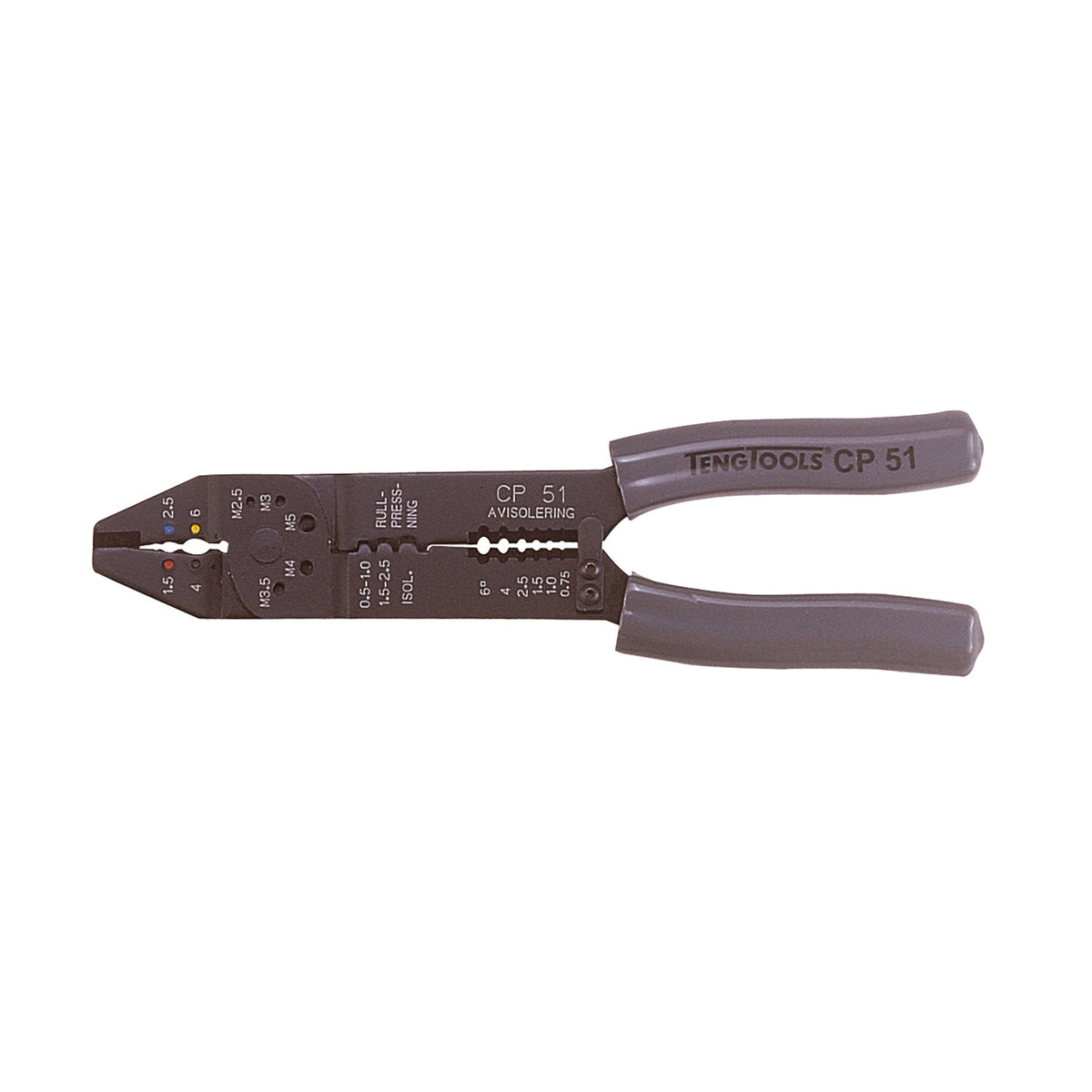 Teng Tools CP51 9 Inch Crimping Pliers on a white background